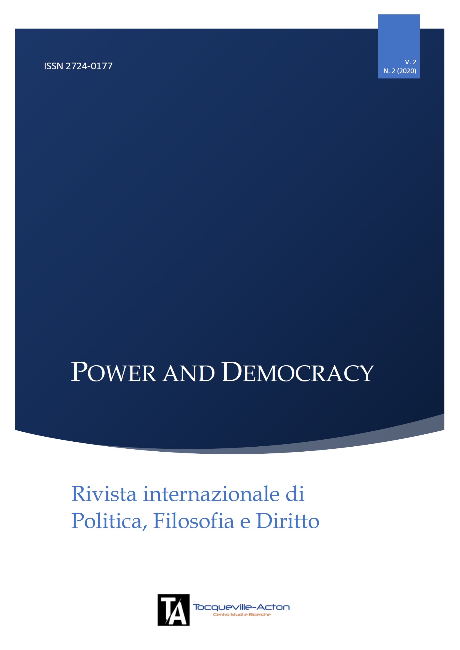 Power and Democracy _ Anno I, V. 2, N. 2 (2020)